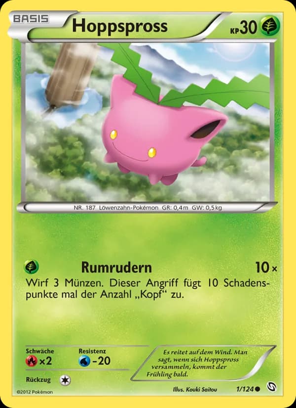 Hoppspross card in German
