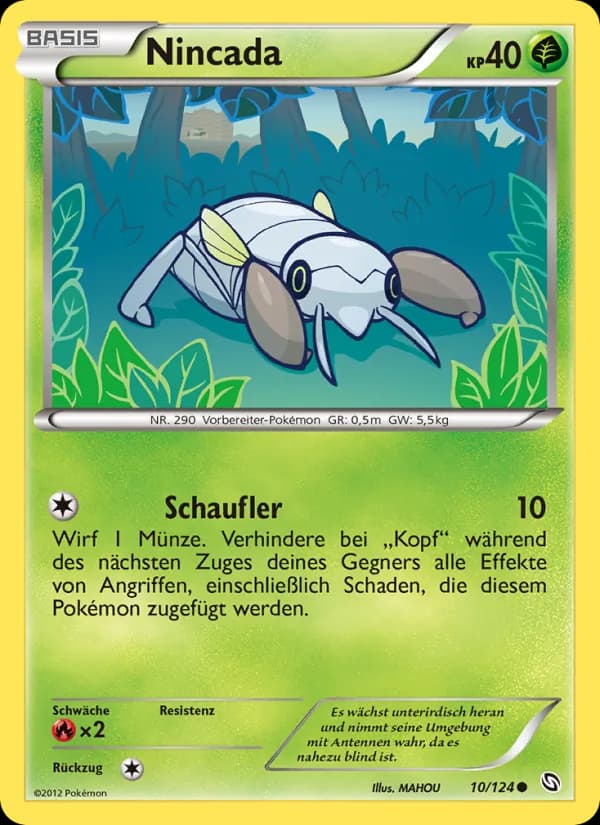 Nincada card in German
