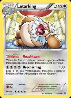 Letarking card in German