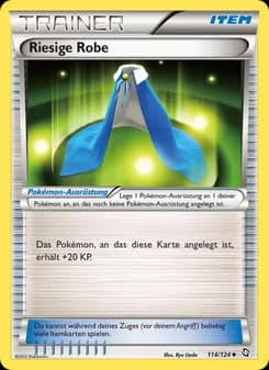 Riesige Robe card in German