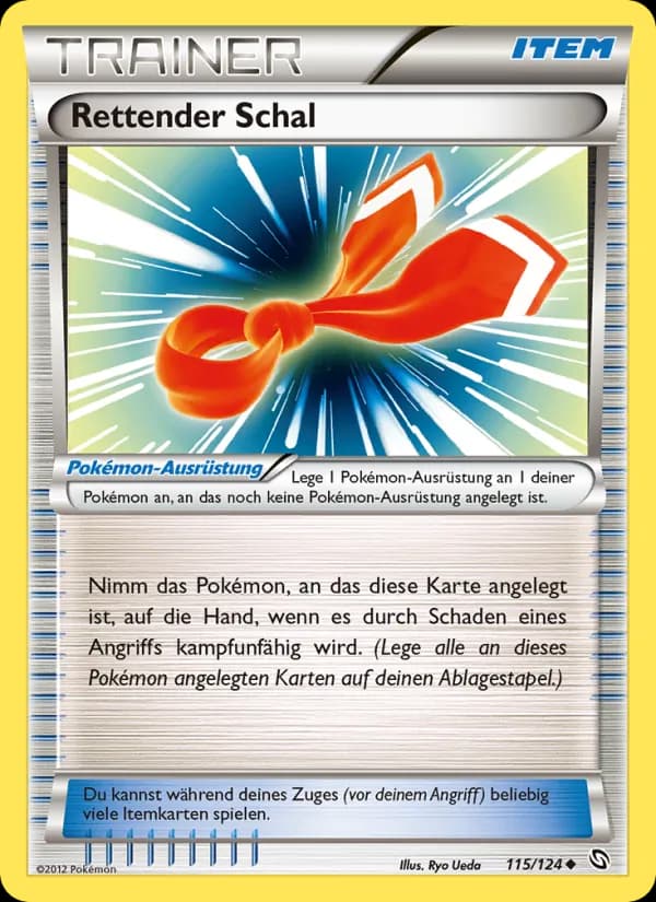 Rettender Schal card in German