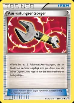 Ausrüstungsentsorger card in German