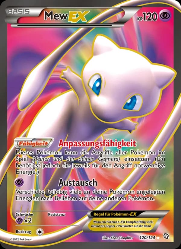 Mew-EX card in German
