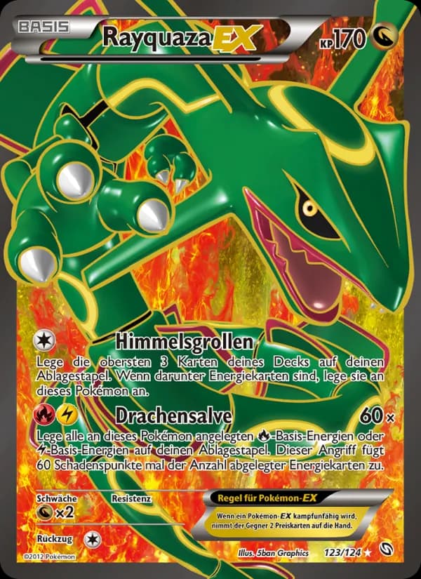 Rayquaza-EX card in German