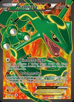 Rayquaza-EX card in German