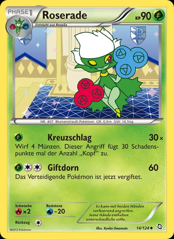 Roserade card in German