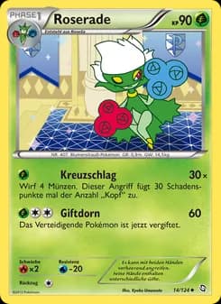 Roserade card in German