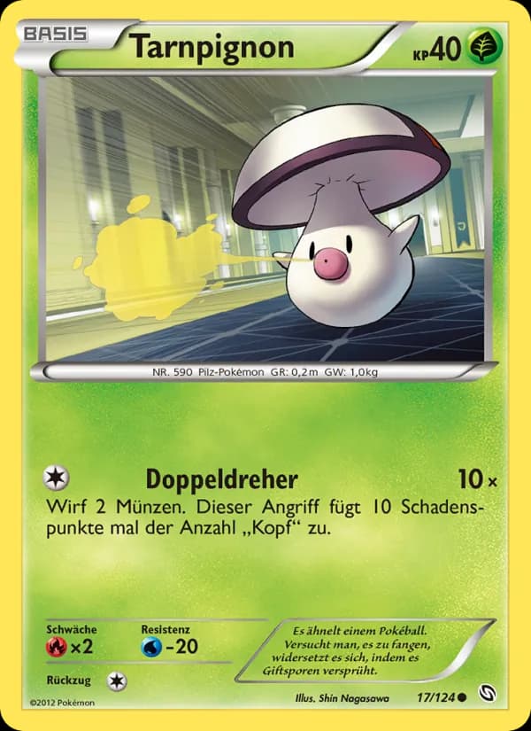 Tarnpignon card in German