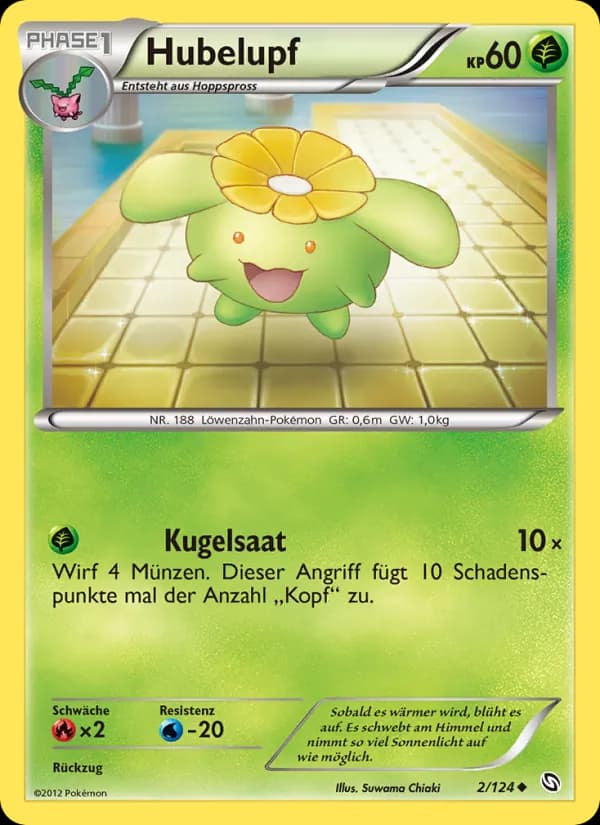 Hubelupf card in German