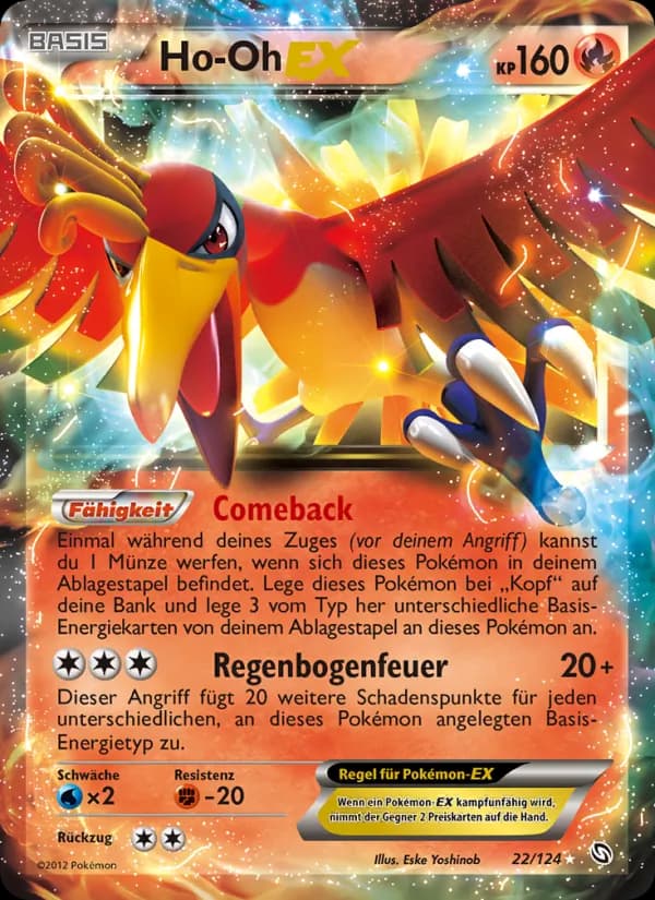 Ho-Oh-EX card in German
