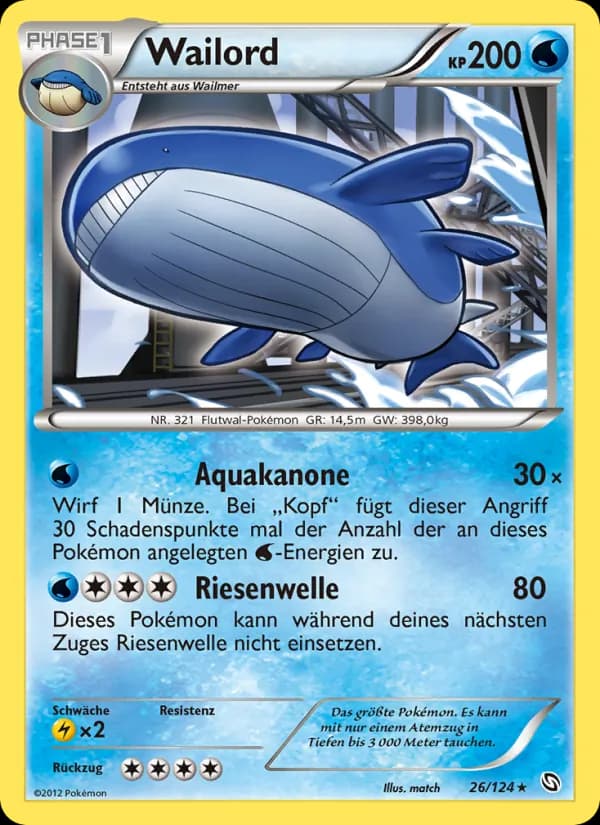 Wailord card in German