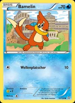 Bamelin card in German