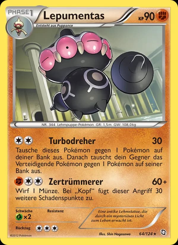 Lepumentas card in German