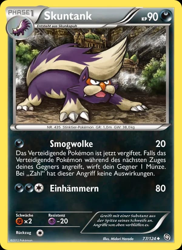 Skuntank card in German