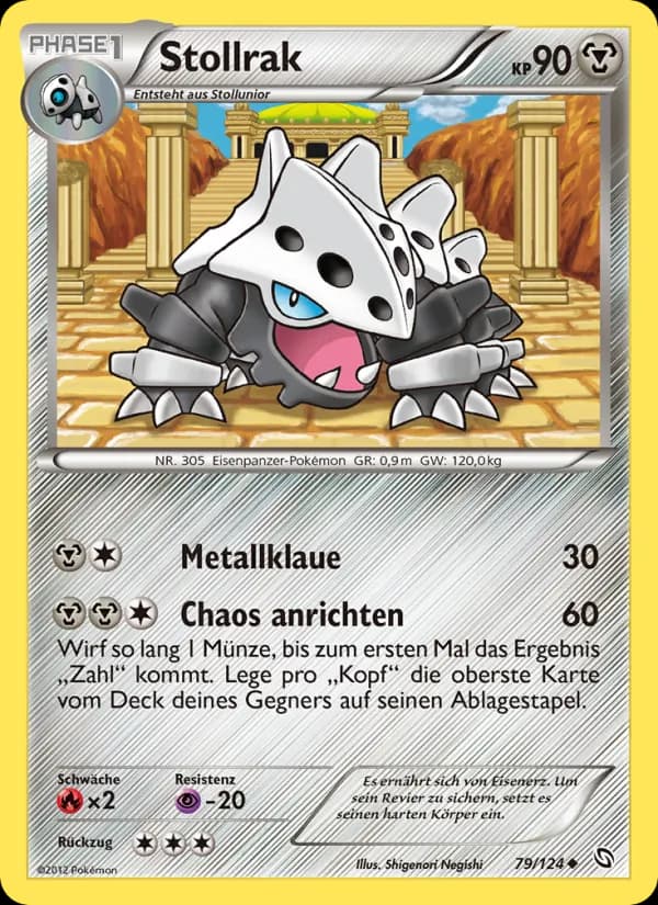 Stollrak card in German