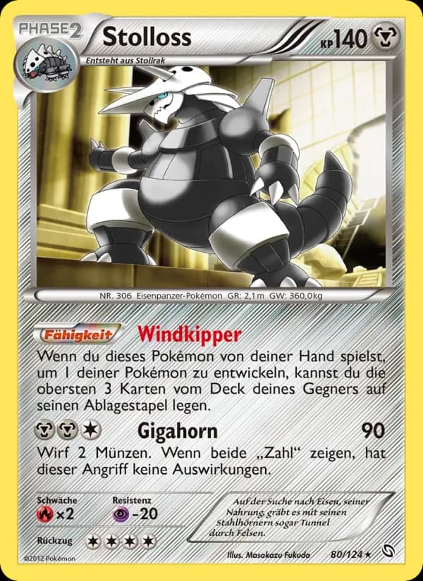 Stolloss card in German