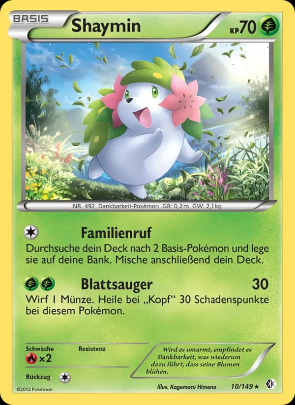 Shaymin card in German
