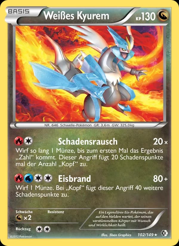 Weißes Kyurem card in German