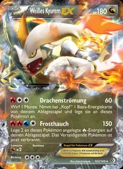 Weißes Kyurem-EX card in German