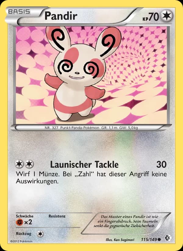 Pandir card in German