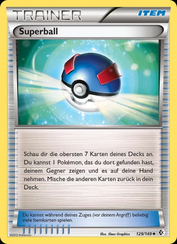Superball card in German