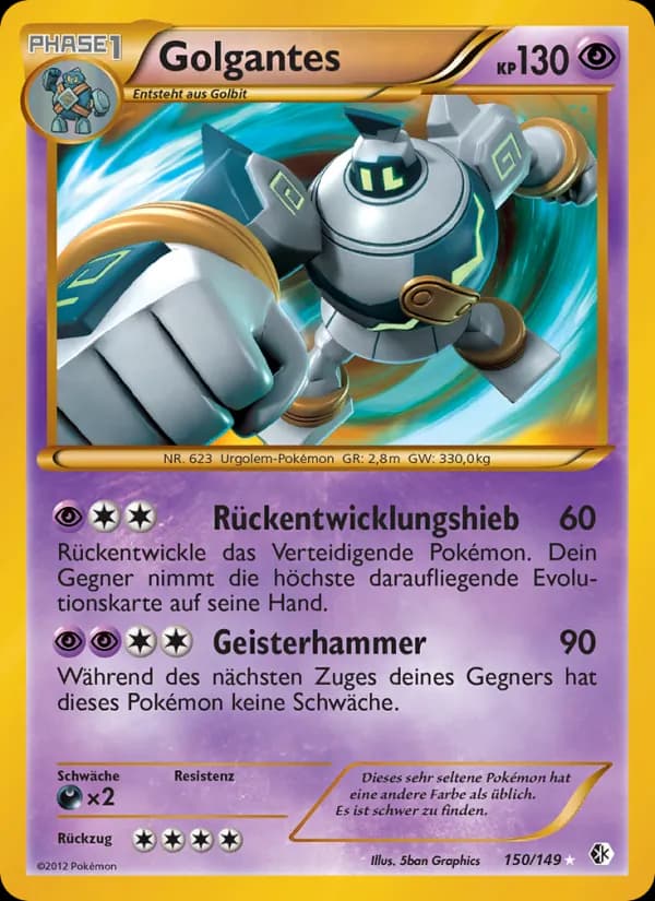 Golgantes card in German
