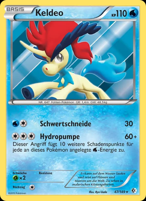 Keldeo card in German