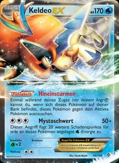 Keldeo-EX card in German