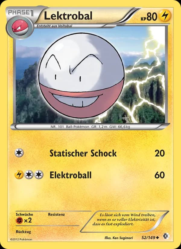 Lektrobal card in German