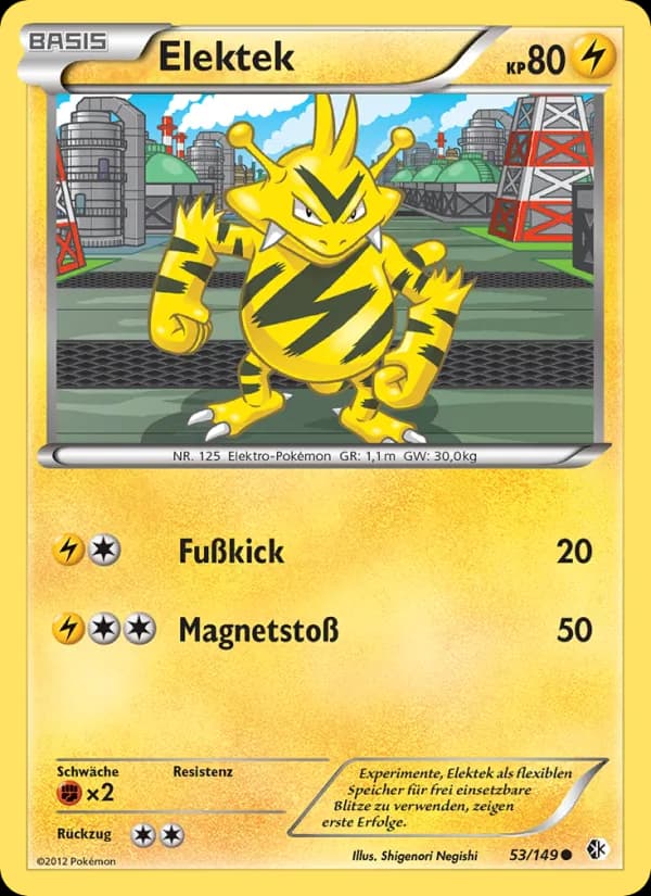 Elektek card in German