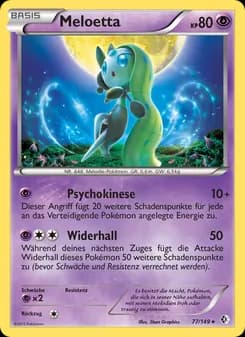 Meloetta card in German