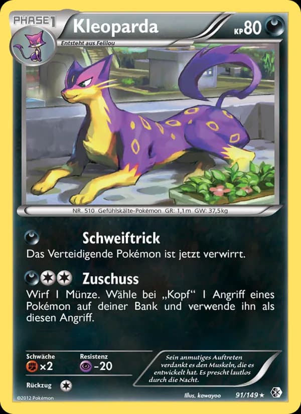Kleoparda card in German