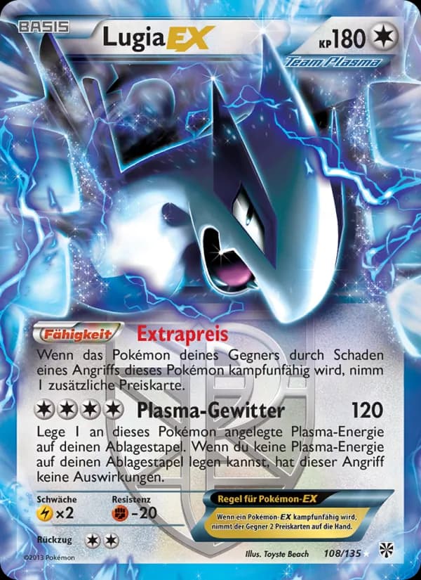 Lugia-EX card in German