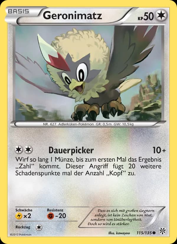 Geronimatz card in German