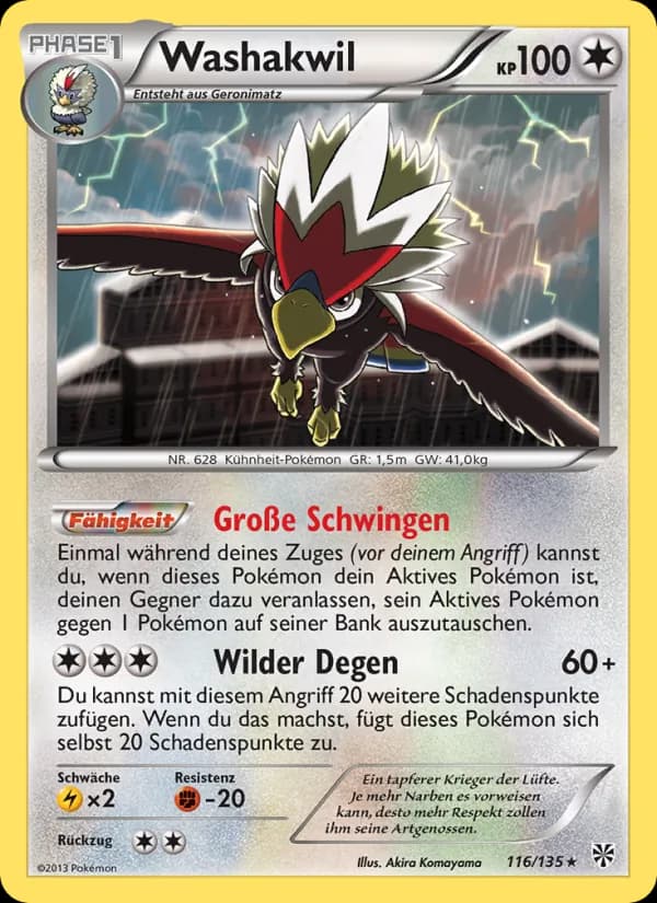 Washakwil card in German
