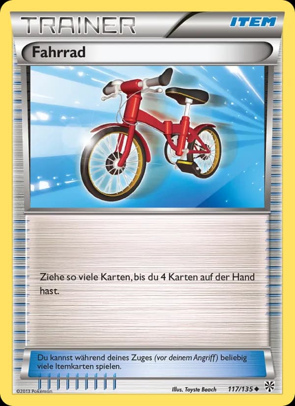 Fahrrad card in German