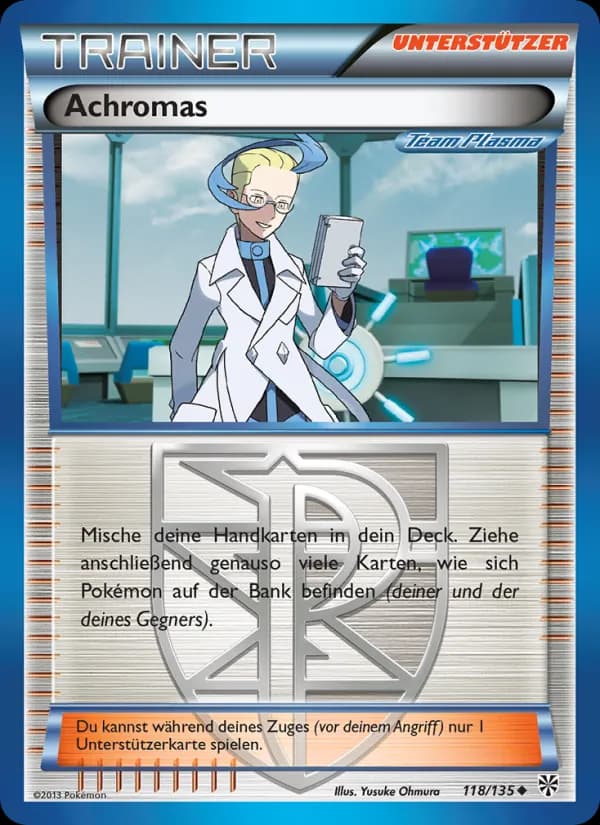 Achromas card in German