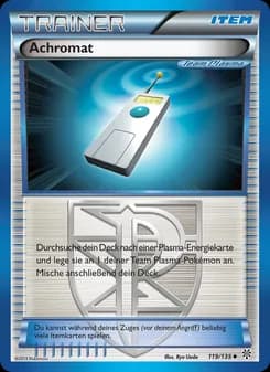Achromat card in German