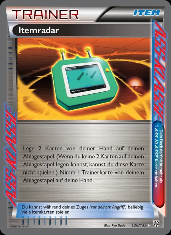 Itemradar card in German