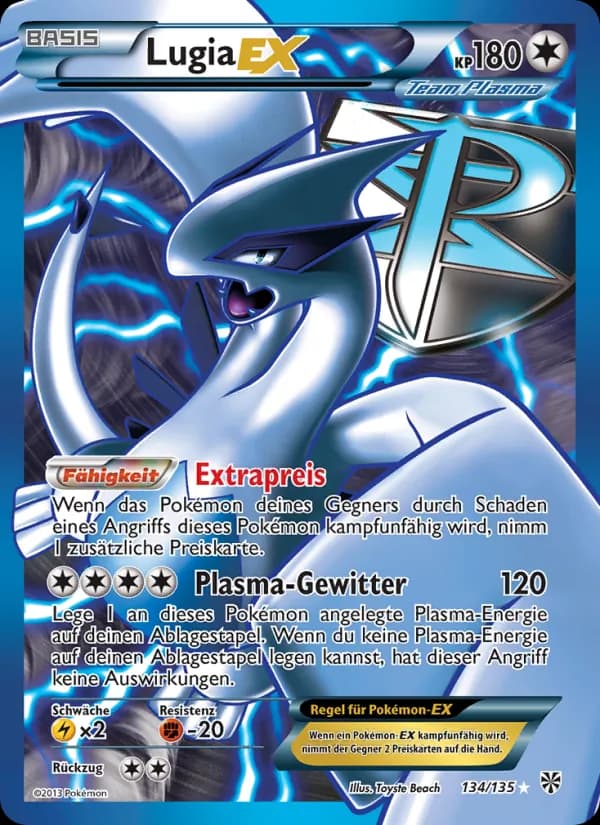 Lugia-EX card in German