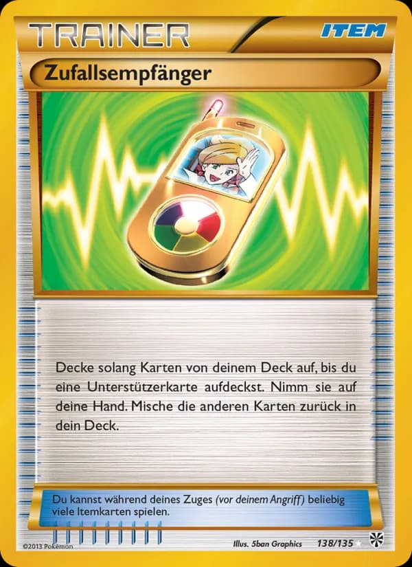 Zufallsempfänger card in German