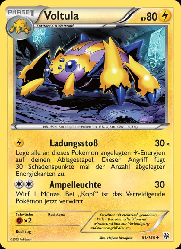 Voltula card in German