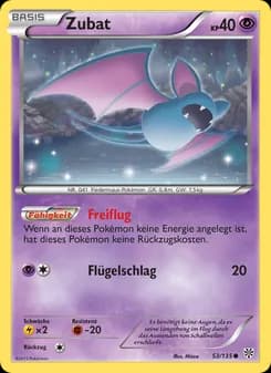 Zubat card in German