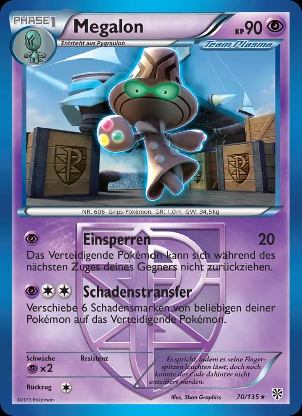Megalon card in German
