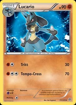 Lucario card in German