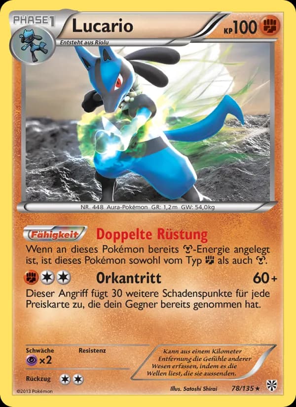 Lucario card in German