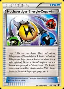 Überragender Energie-Zugewinn card in German
