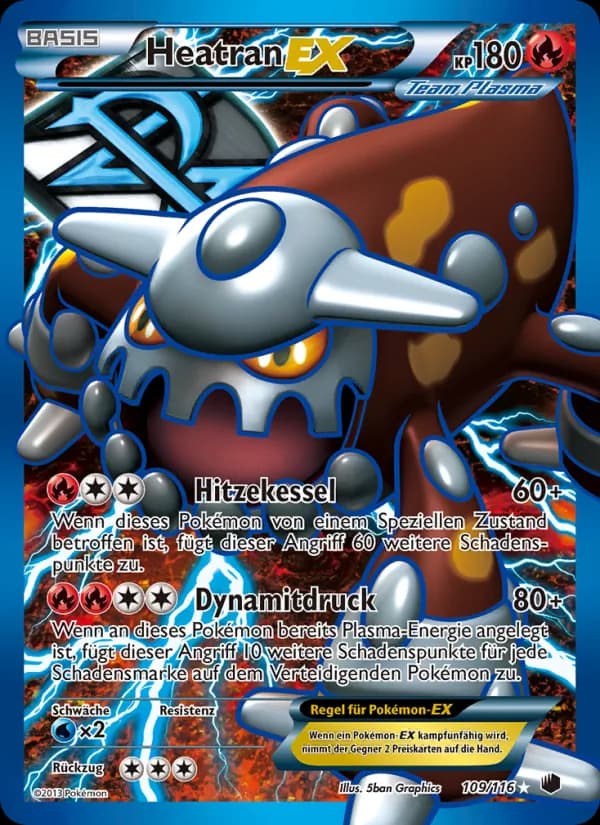 Heatran-EX card in German