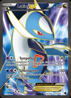Latios-EX card in German