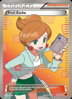 Prof. Esche card in German